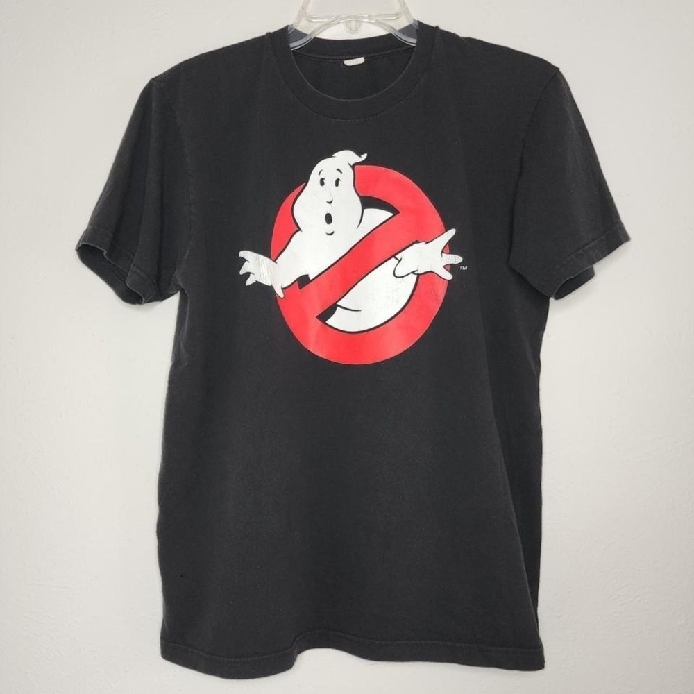 Ghost Busters logo black tee No tag Beat up shirt fits large
